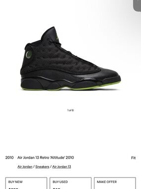 Jordan 13 Retro 'Altitude' Gradeschool Basketball Shoes - Black/Green